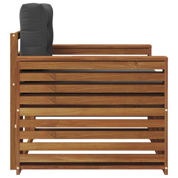 vidaXL Set vanjskih sofa Čvrsto drvo akacije i poliester Prirodna