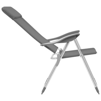 vidaXL Sklopive stolice za kampiranje 2 kom zelene aluminijske
