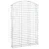 vidaXL Gabionska ko&scaron;ara s lukom 150x30x220/240 cm pocinčano željezo