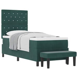 vidaXL Krevet s opruga kutije Tamnozelena 200 x 80 cm Bar&scaron;un