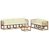 vidaXL Set vanjskih sofa s jastukom 8 pcs Prirodna i krem