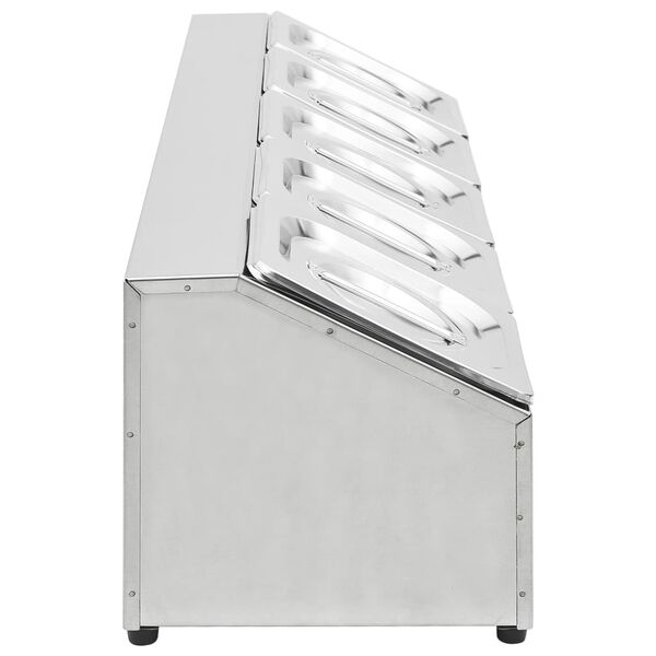 vidaXL Držač Gastronorm za 5 posuda GN 1/6 od nehrđajućeg čelika