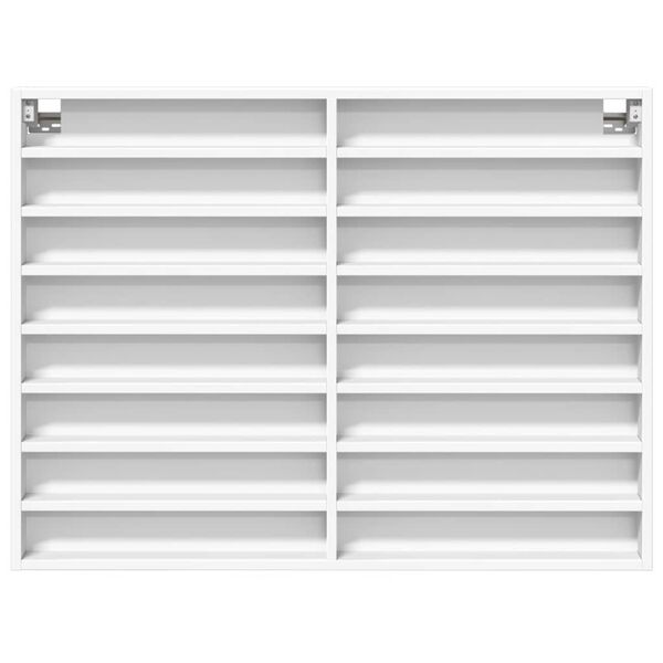 vidaXL Vitrina bijela 100 x 8,5 x 75 cm od konstruiranog drva