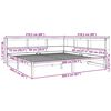 vidaXL Krevet s regalom za knjige bez madraca 200 x 200 cm od borovine