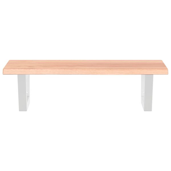 vidaXL Zidna polica za umivaonik od čelika i masivne hrastovine