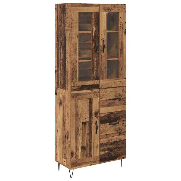 vidaXL Highboard Staro drvo 69,5 x 34 x 90 cm Konstruirano drvo
