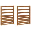 vidaXL Naslonjači 2 pcs Smeđa 59 x 4 x 73 cm Konstruirano drvo