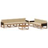 vidaXL Set vanjskih sofa s jastukom 8 pcs Prirodna i bež