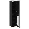 vidaXL Highboard 2 pcs Crni hrast Konstruirano drvo