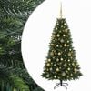 vidaXL Umjetno božićno drvce s kuglicama 120 cm 150 LED lampica