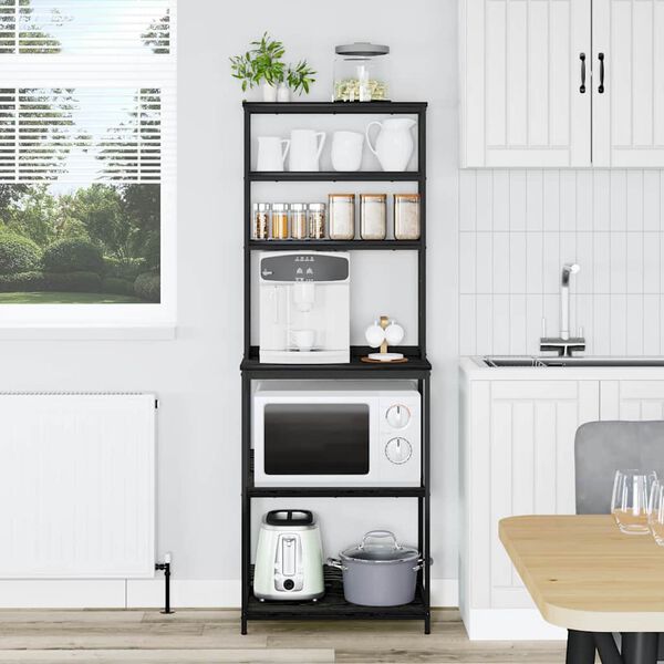 vidaXL Kuhinjska polica Crni hrast 60 x 40 x 168 cm Konstruirano drvo