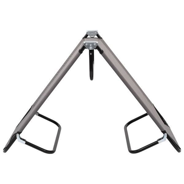 vidaXL Sklopiva ležaljka za sunčanje siva čelična