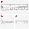 vidaXL Set vanjskih sofa s jastukom 6 pcs Prirodna i svijetlo siva