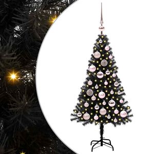 vidaXL Božićno drvce Crna 120 cm PVC