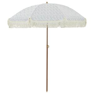 vidaXL Suncobran za plažu 160 x 160 x 196 cm Poliester i čelik Kružni