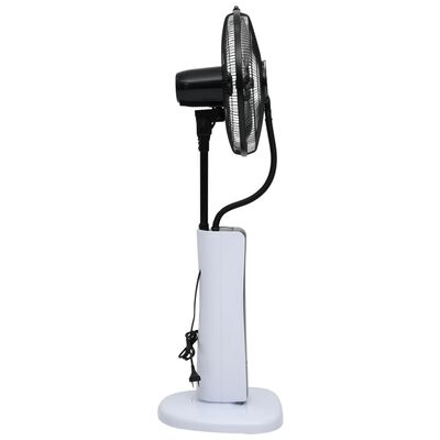 vidaXL Ventilator na postolju s maglicom i daljinskim crno-bijeli