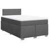 vidaXL Krevet box spring s madracem tamnosivi 120 x 190 cm tkanina