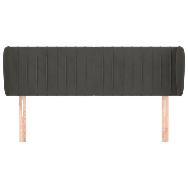 vidaXL Uzglavlje s u&scaron;ima tamnosivo 147x23x78/88 cm bar&scaron;unasto