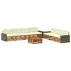 vidaXL Set vanjskih sofa 8 pcs Prirodna i krem 79 x 79 x 37 cm