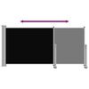 vidaXL Uvlačiva bočna tenda za terasu 120 x 300 cm crna