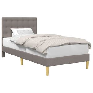 vidaXL Krevetna konstrukcija Sivosmeđa 90 x 200 cm Tkanina