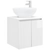 vidaXL Umivaonik s policom Bijela visokog sjaja 49,5 x 44,5 x 65 cm