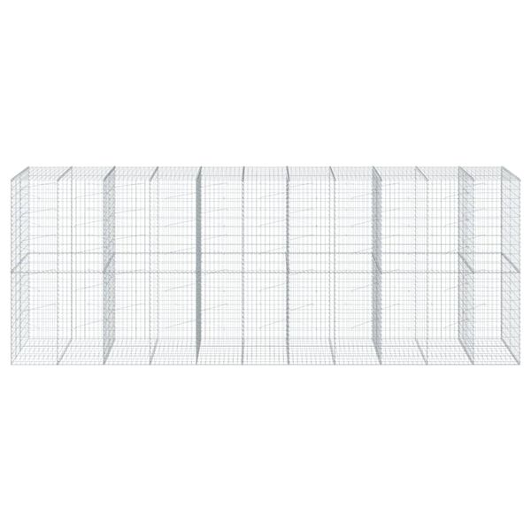 vidaXL Gabionska košara s poklopcem 550x100x200 cm pocinčano željezo