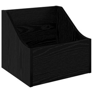 vidaXL Kutija za LP ploče Crni hrast 37 x 33 x 32 cm Konstruirano drvo