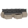 vidaXL 7-dijelni set vrtnih sofa svjetlosivi od poliratana