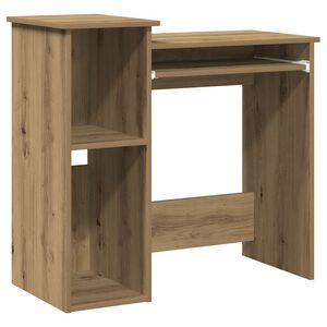 vidaXL Radni stol s policama boja hrasta artisan 84x40x78 cm drveni