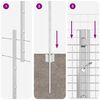 vidaXL Ograda s postovima Srebrno 1,6 x 25 m Čelik