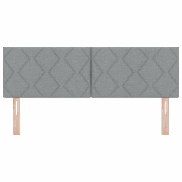 vidaXL Uzglavlje s uzglavljem Svijetlo siva 144 cm Lažna koža