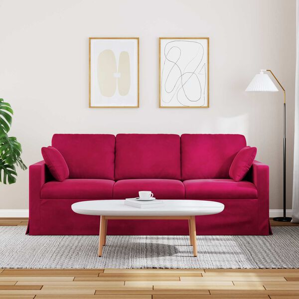 vidaXL Sofa Vinska crvena