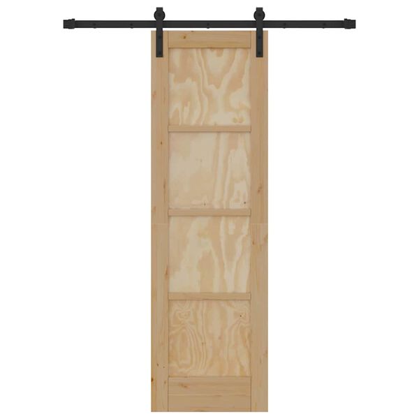 vidaXL Klizna vrata Smeđa 61 x 198,5 cm Čvrsto borovo drvo