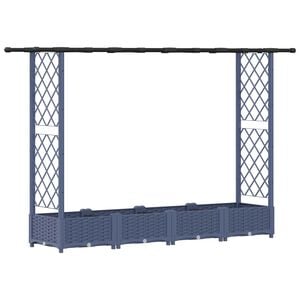 vidaXL Povi&scaron;eni krevet s mrežom i krovom Siva 203 x 40 x 121 cm PP