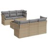 vidaXL 7-dijelni set vrtnih sofa od poliratana s jastucima bež