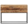 vidaXL Konzolni stol 110x30x75 cm grubo masivno drvo manga i željezo