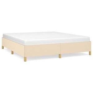 vidaXL Okvir za krevet bez madraca krem 180 x 200 cm od tkanine
