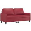 vidaXL Dvosjed od tkanine crvena boja vina 140 cm umjetne kože