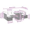 vidaXL Sjedeća garnitura za vrt s pohranom 8 pcs Crna Poli ratan