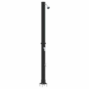 vidaXL Vanjski solarni tu&scaron; Crna 217 cm PVC i aluminij