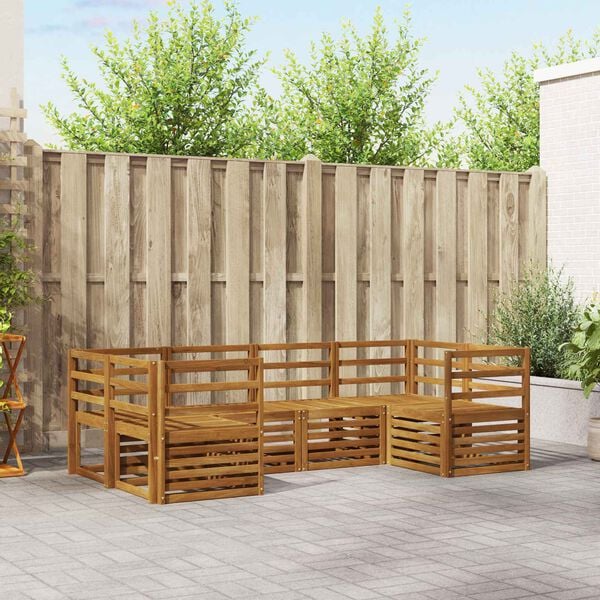 vidaXL Setovi sofa 6 pcs Prirodna Čvrsto drvo akacije