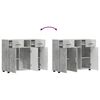 vidaXL Drveni ormar s ladicama Betonski sivi 88,5 x 30,5 x 73 cm