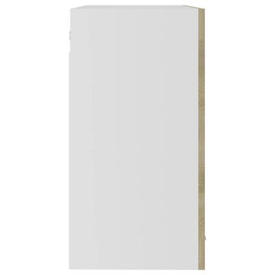 vidaXL Viseći stakleni ormarić boja hrasta 80 x 31 x 60 cm drveni