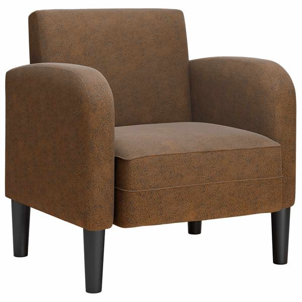 vidaXL Sofa fotelja s naslonima za ruke smeđa 54 cm umjetna koža