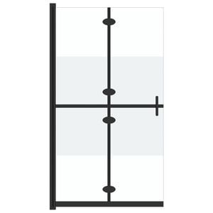 vidaXL Sklopiva pregrada za tu&scaron; napola matirano staklo ESG 70 x 190 cm
