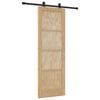 vidaXL Klizna vrata ORKDAL Prirodna 73,5 x 211 cm Masivna borovina