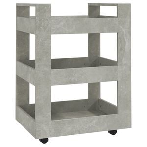vidaXL Kuhinjska kolica siva boja betona 60x45x80 cm konstruirano drvo