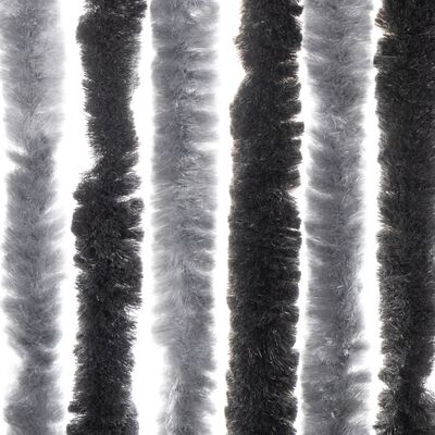 vidaXL Zastor protiv muha sivo-crni 56x185 cm od šenila