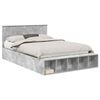 vidaXL Krevetna konstrukcija s policom Betonski sivi 160 x 200 cm